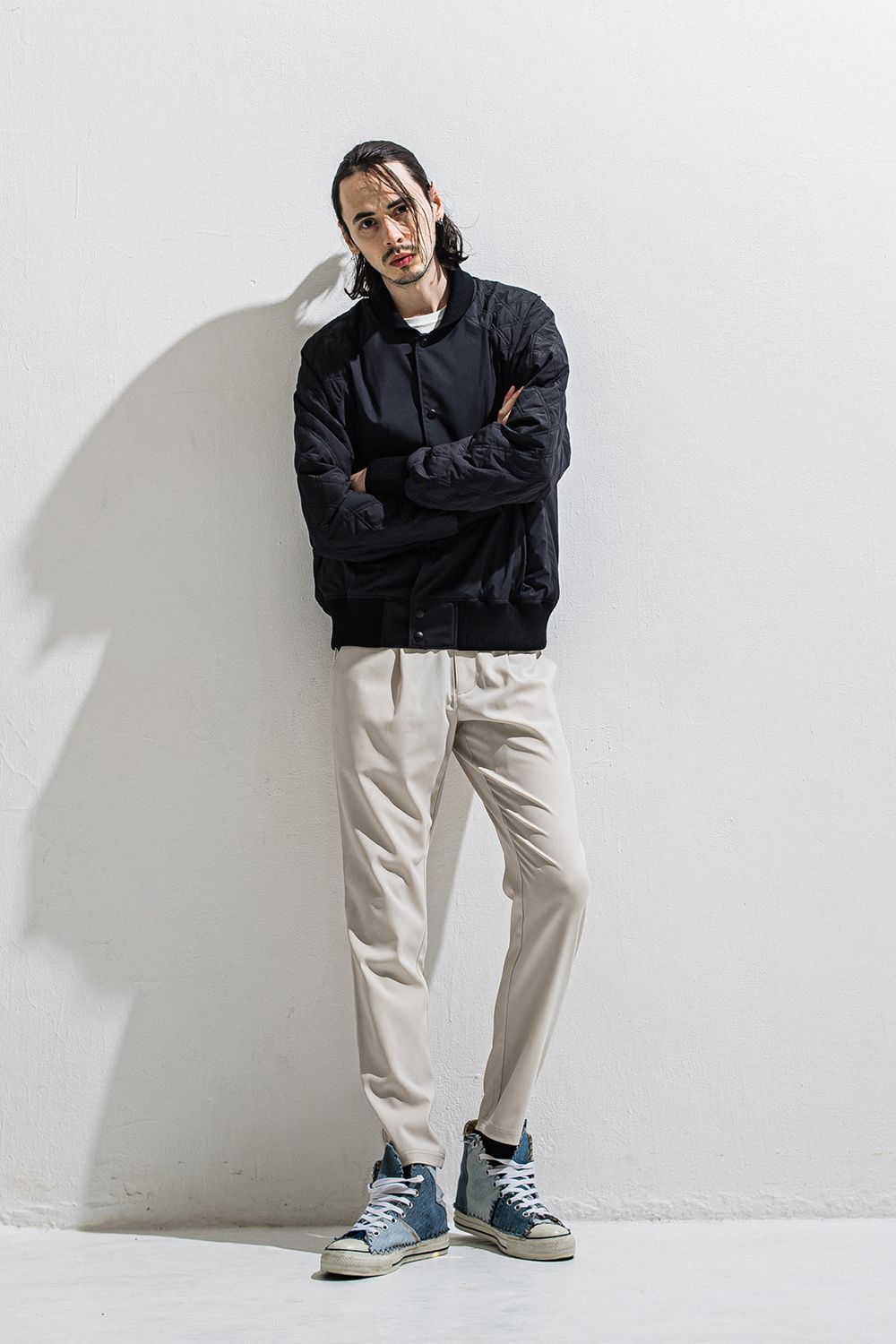 PB Varsity jacket / ラグランスリーブ キルティング バーシティージャケット