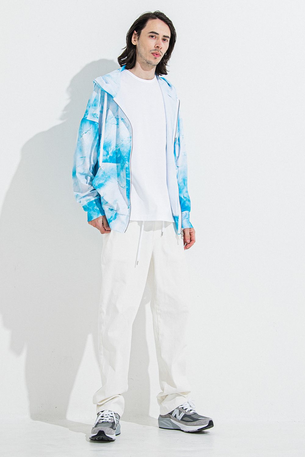 RASH OVER ZIPUP HOODIE / オーバーサイズ ジップアップ ラッシュガード パーカー
