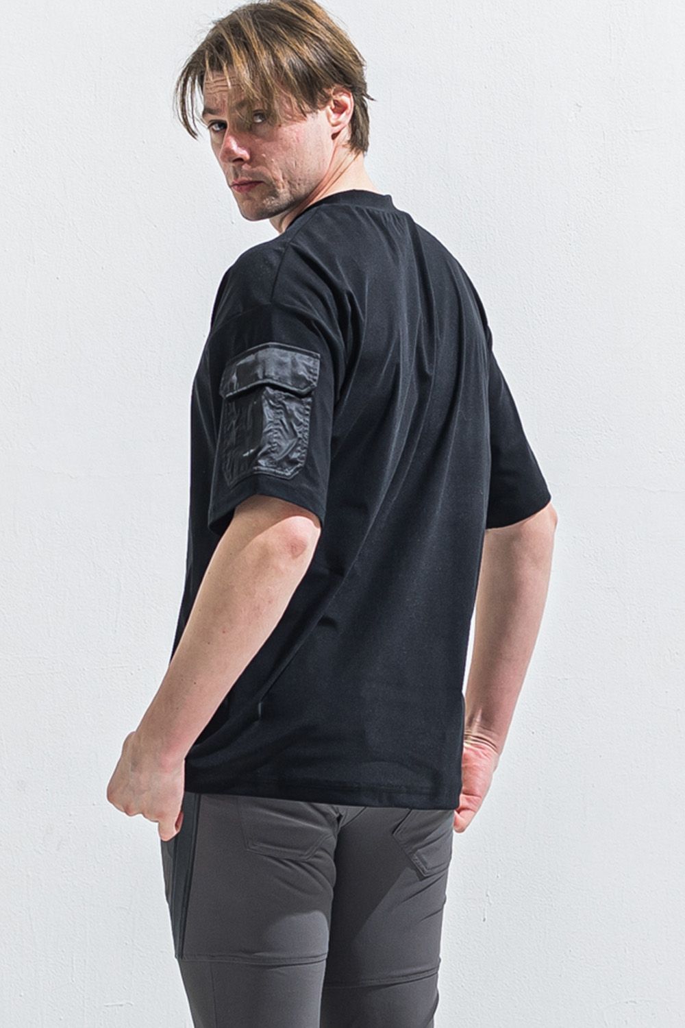MILITARY POCKET NYLON OVER TEE / ミリタリー ポケット ナイロン オーバー Tシャツ
