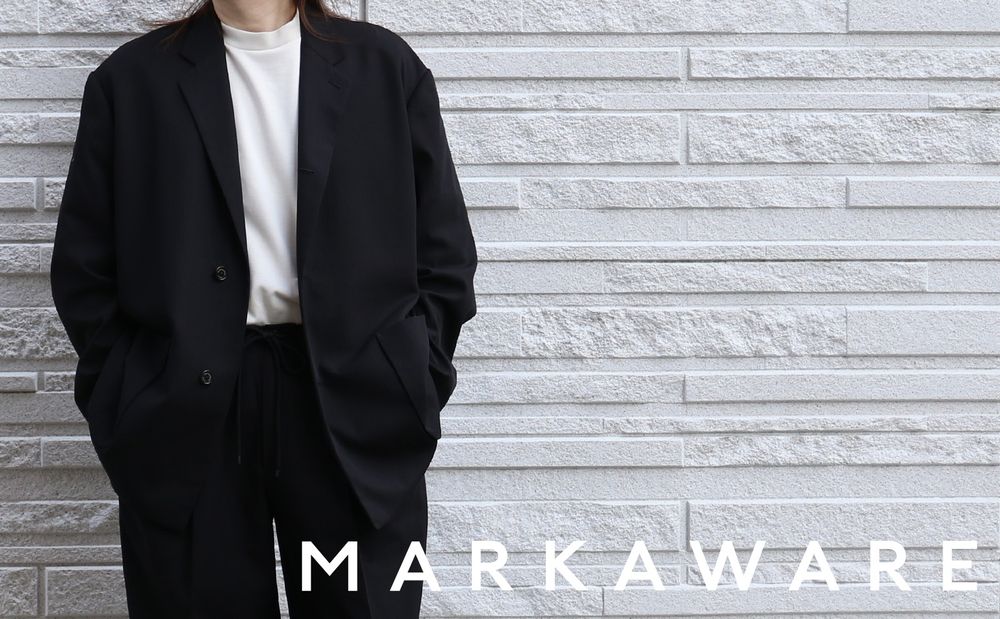 【MARKAWARE】シンプルながらしっかり主張のできるオーバーサイズジャケット＋αをご紹介致します。