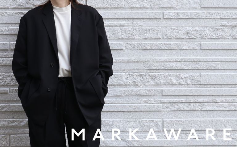 【MARKAWARE】シンプルながらしっかり主張のできるオーバーサイズジャケット＋αをご紹介致します。