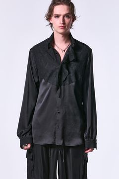 Vintage Satin Single Frill Shirt / ヴィンテージサテン シングルフリルシャツ