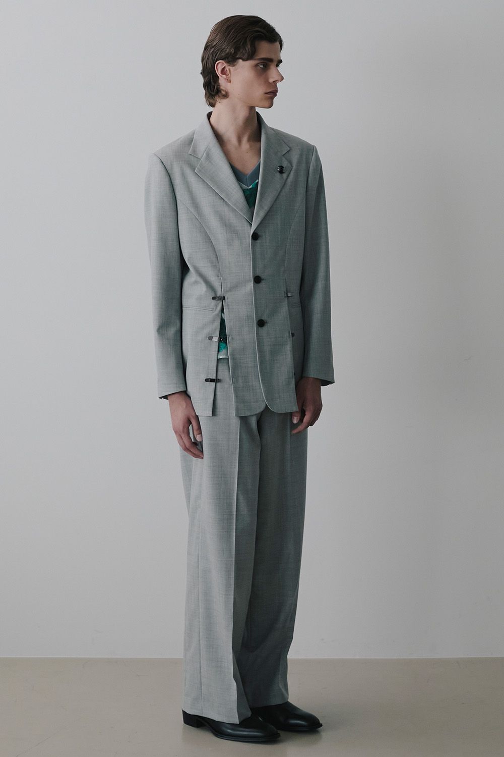 Tropical wool side buckle slacks / トロピカルウール サイドバックル スラックス