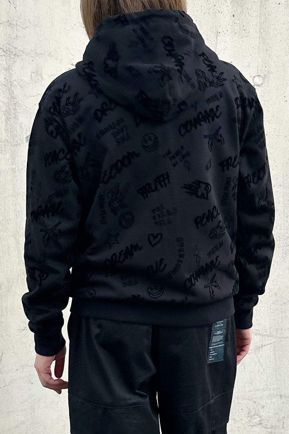 FLOCKY PRINT HOODIE / フロッキー プリント フーディー