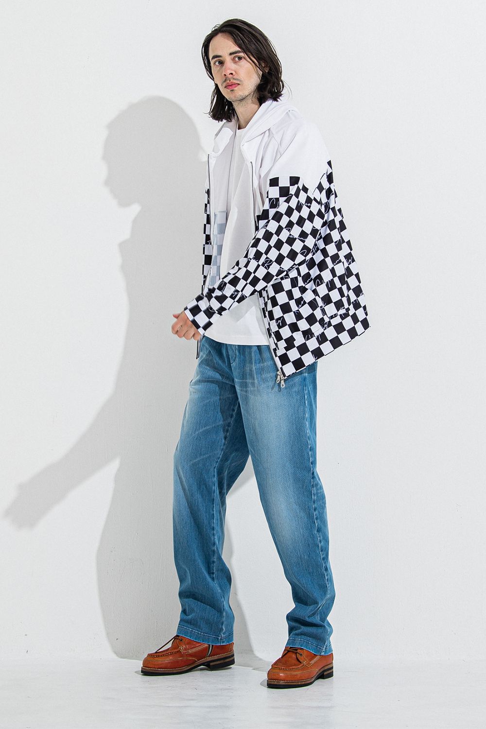 DENIM JERSEY WIDE PT / デニム ジャージ ワイド パンツ