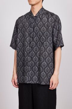 HABUTAE SILK OPEN COLLAR SHIRT / シルク羽二重 オープンカラーシャツ