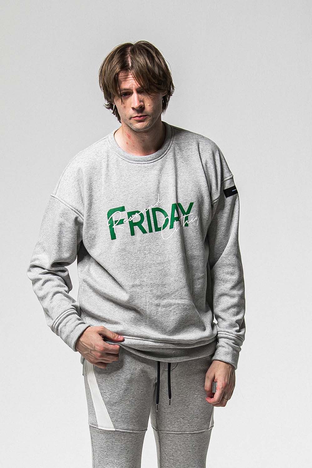 FRIDAY OLD LOGO VELOURS FLEECE TRAINER / フライデー オールドロゴ ベロア フリース トレーナー