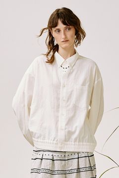 Cotton linen short length shirt / コットン リネン ショートレングス シャツ