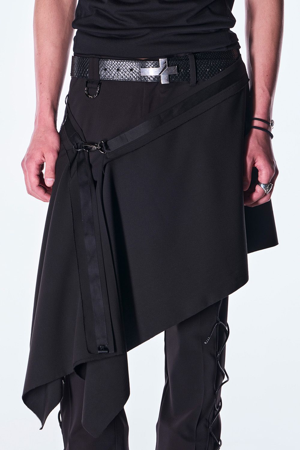 PE Gabardine Hip Hung Muffler / ポリエステル ギャバジン ヒップハング マフラー