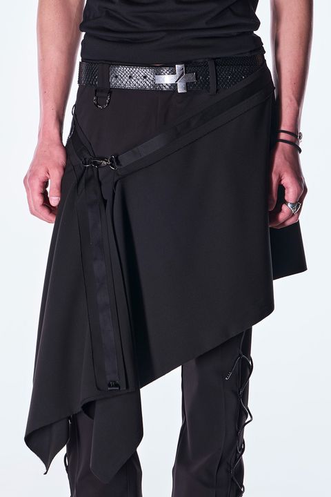 PE Gabardine Hip Hung Muffler / ポリエステル ギャバジン ヒップハング マフラー