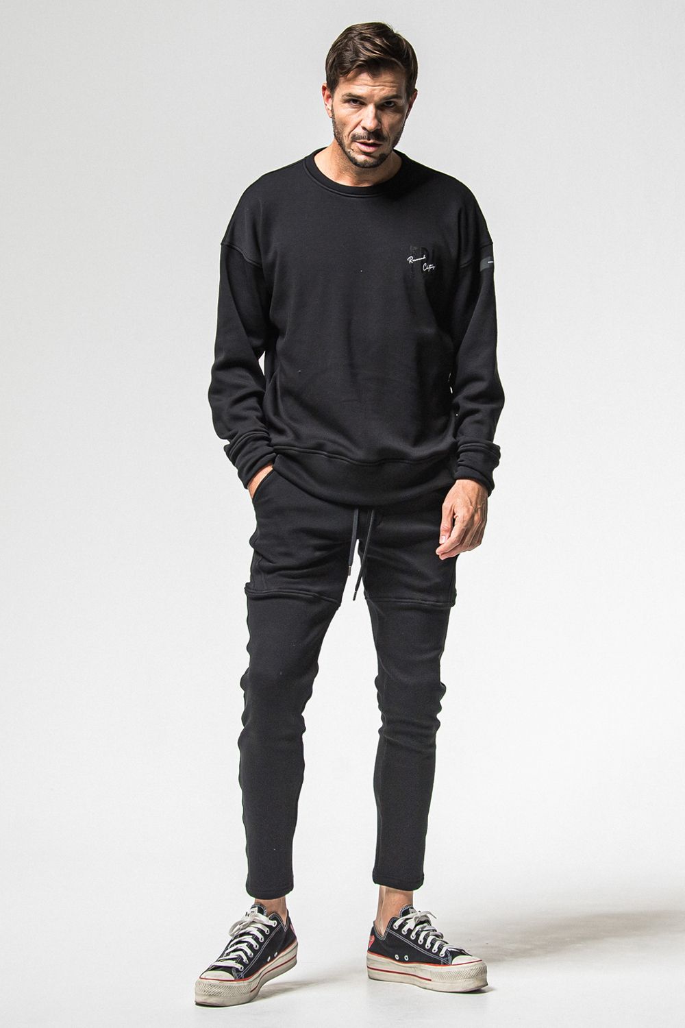 FRIDAY STANDARD LOGO VELOURS FLEECE TRINER / FRIDAYコラボ スタンダードロゴ 裏ベロアフリーストレーナー