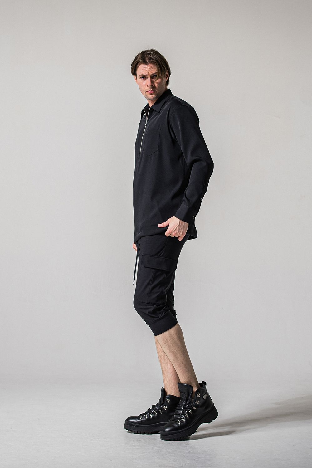 PULLOVER SATIN SHIRT / プルオーバー サテン シャツ