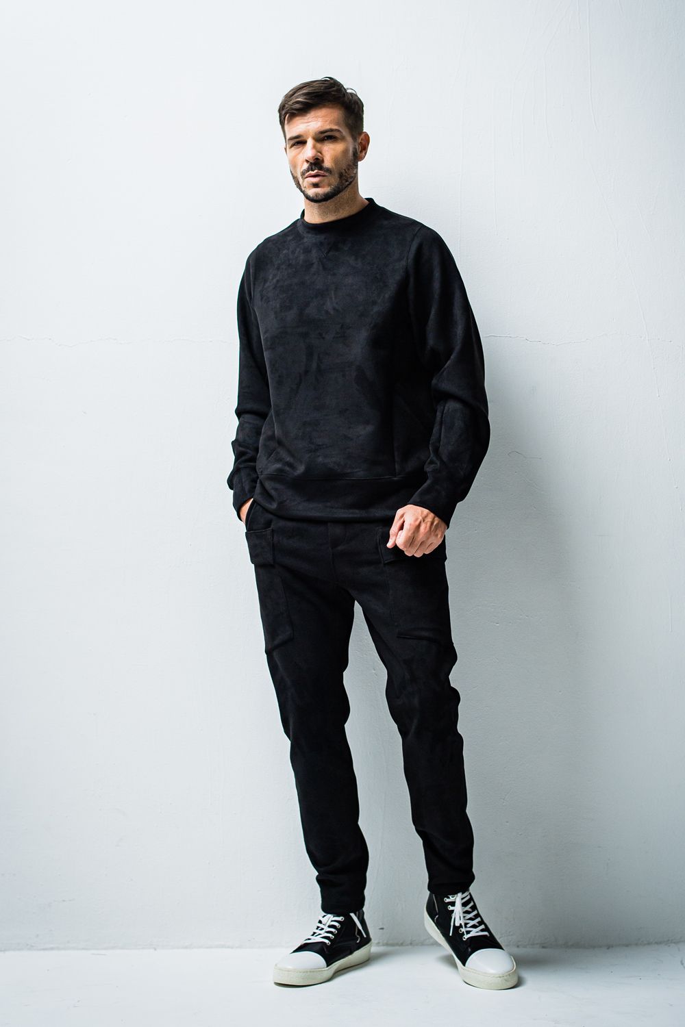 SUEDE JERSEY SOLID TRAINER / スエード ジャージ ソリッド トレーナー