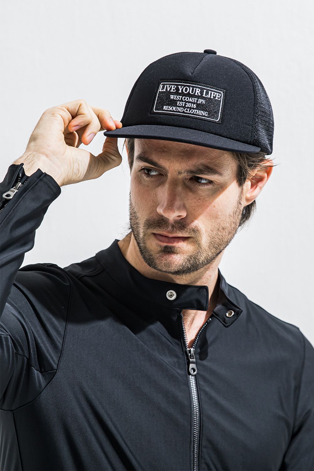 LIVE MESH CAP / ロゴワッペン メッシュ ベースボール キャップ