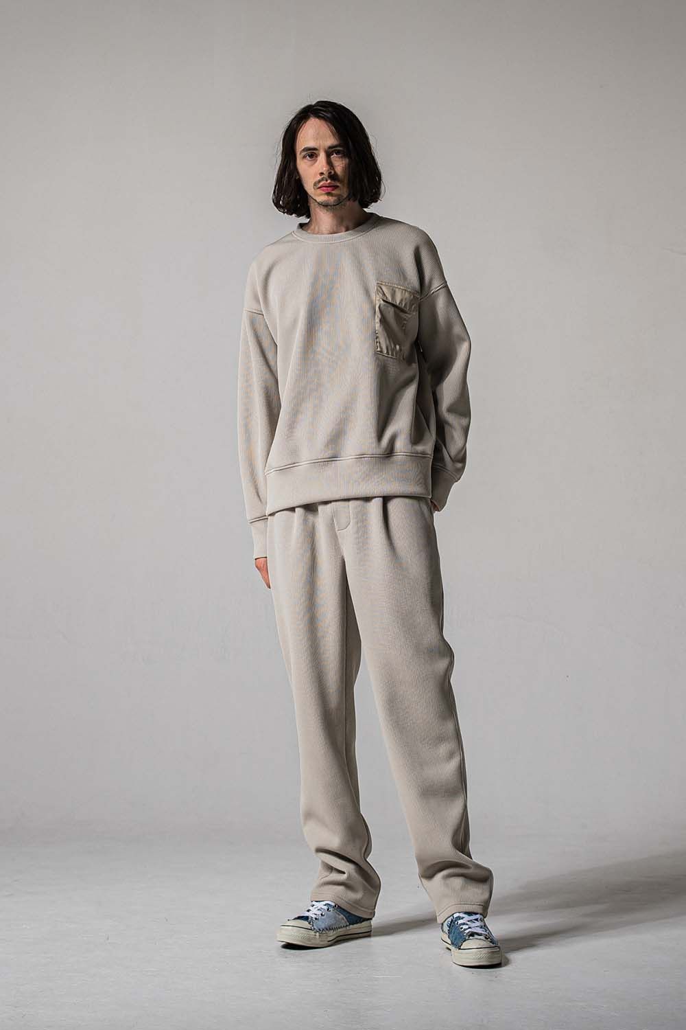 AZE WIDE TUCK PANTS / 畔編み ワイド タックパンツ