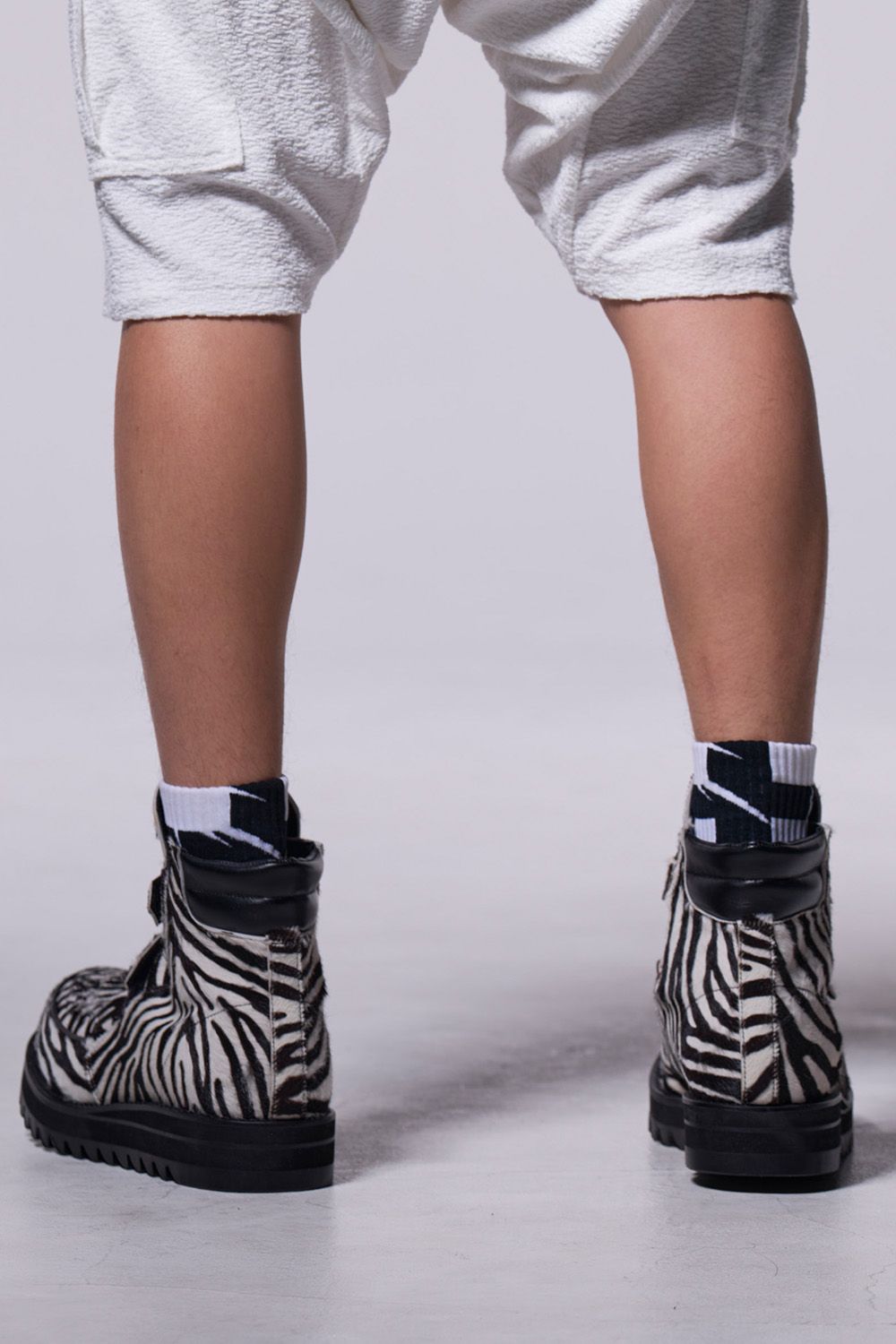 Zebra Hair Calf Velcro Boots / チーター ヘアカーフ ベルクロ ブーツ