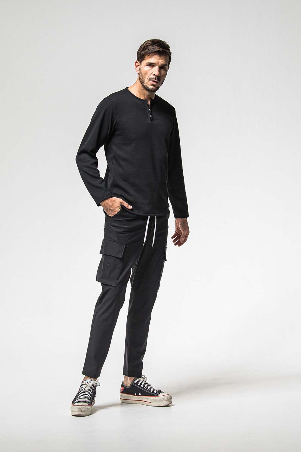 VELOURS FLEECE THERMAL HENRY / ベロア フリース サーマル ヘンリーネック