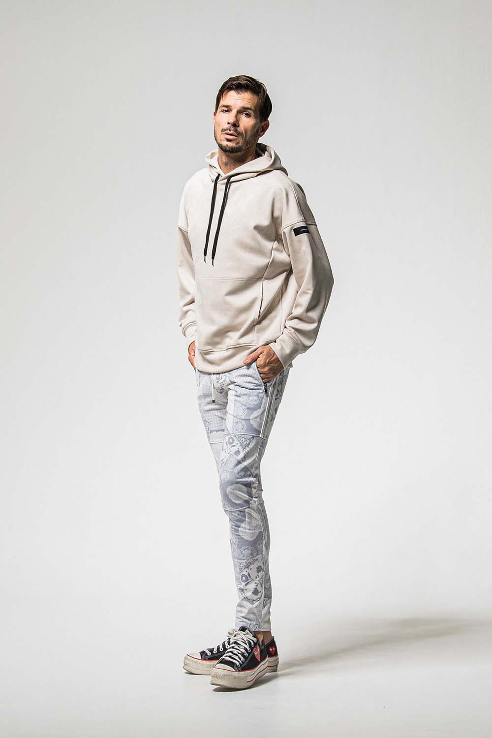 SUEDE LOOSE HOODIE / スウェード ルーズ フーディ