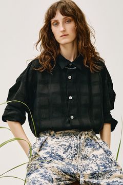 Wave pleats shirt / ウェーブ プリーツ シャツ