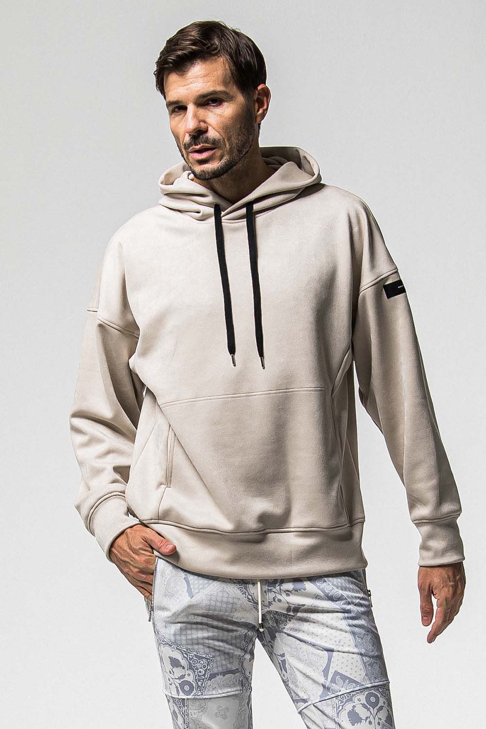 SUEDE LOOSE HOODIE / スウェード ルーズ フーディ