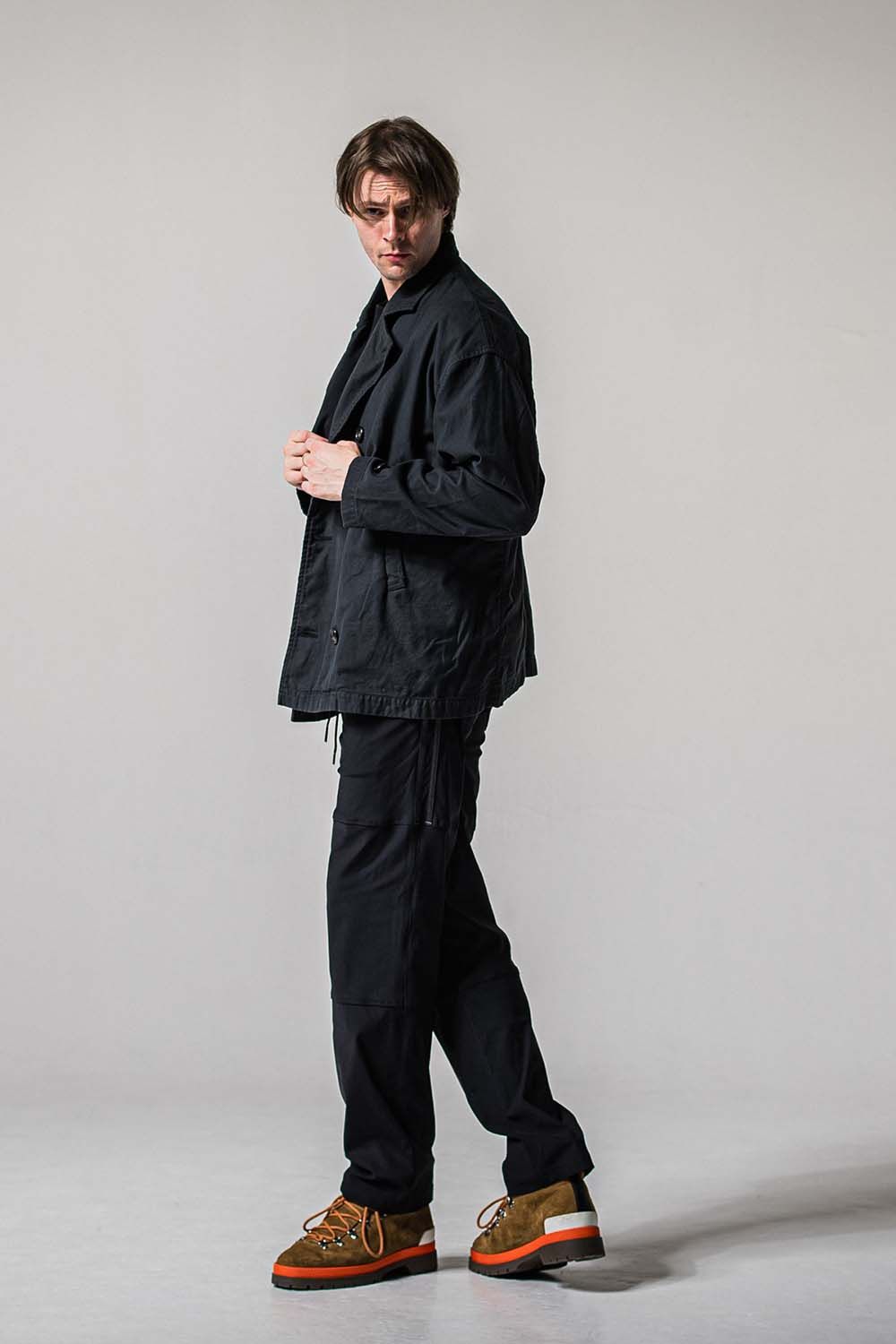 JOHNSON LINE NYLON WIDE PT / ジョンソン ナイロン ラインワイドパンツ