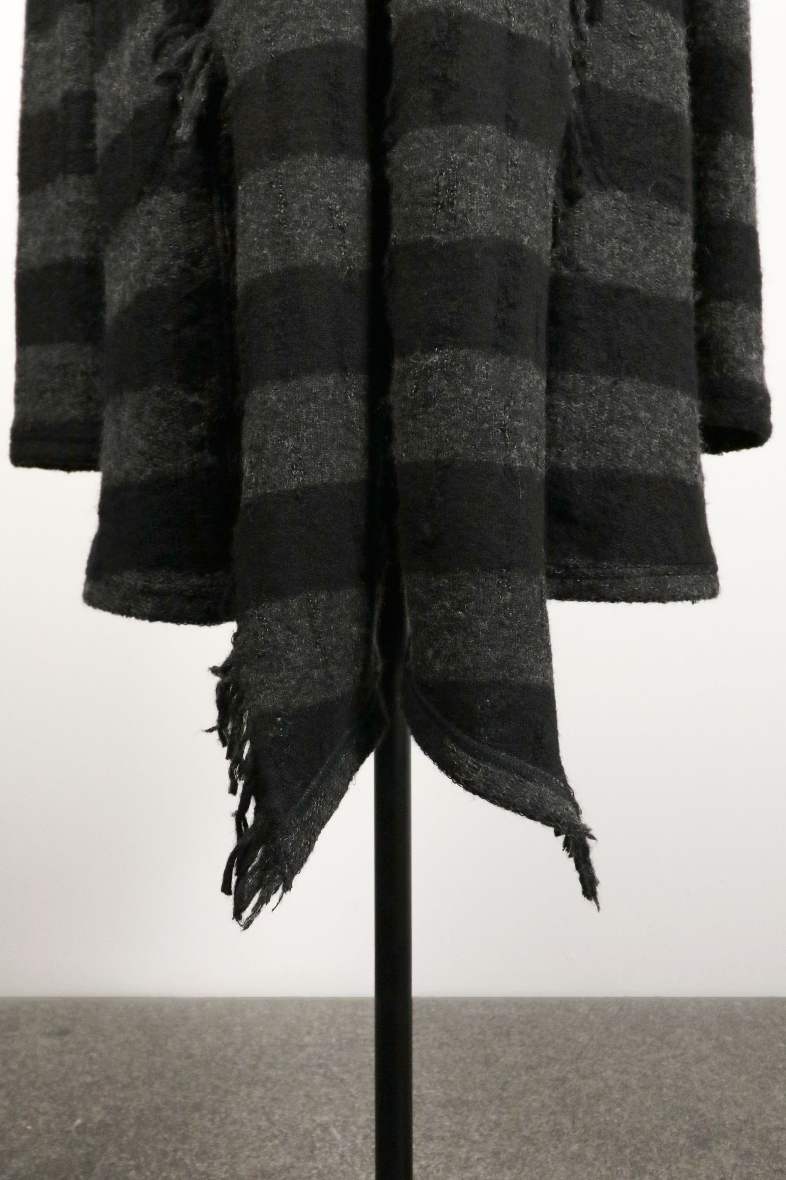 Damage Border Shawl Cardigan / ダメージボーダー ニット ショール カーディガン