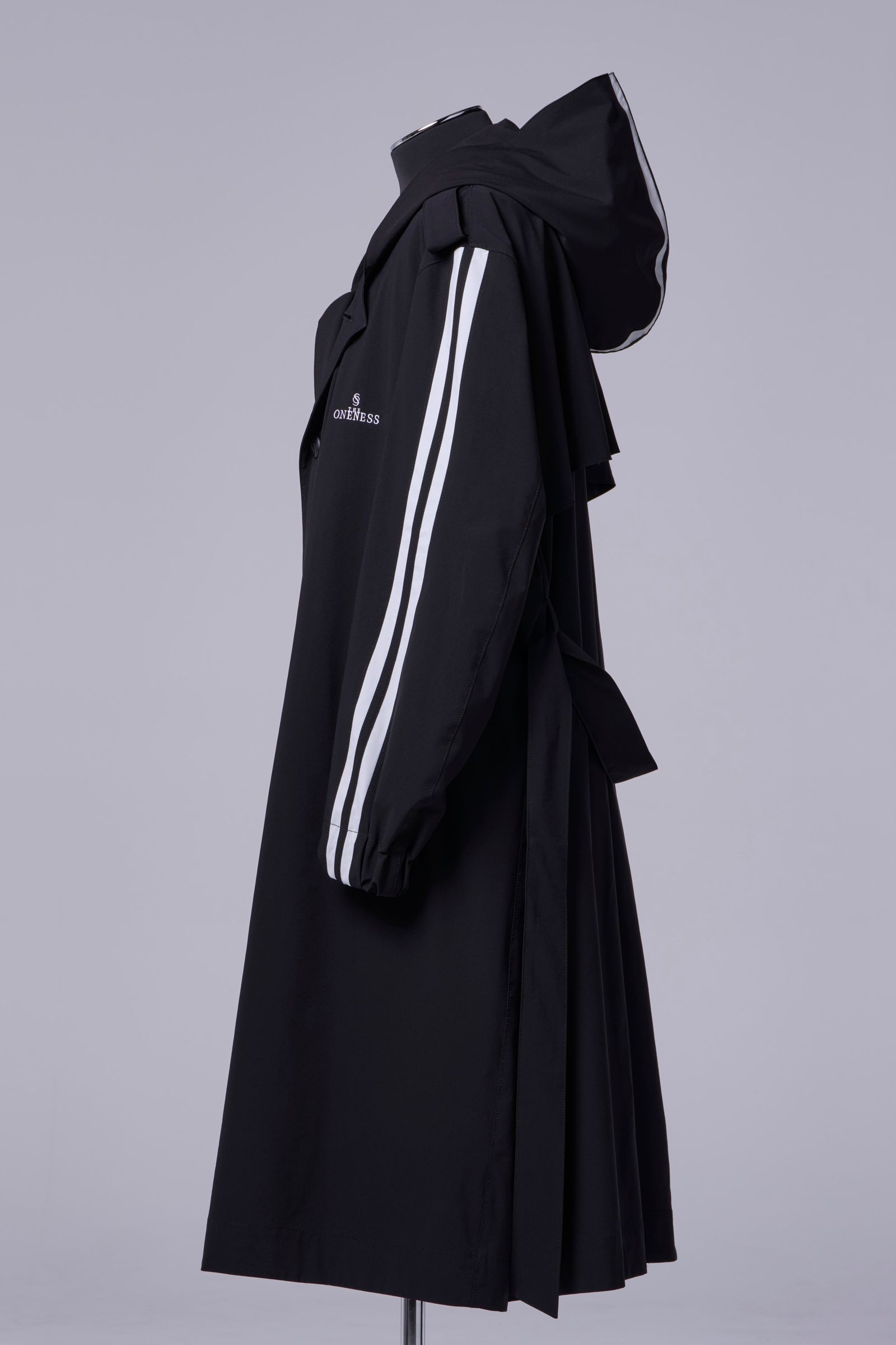 Sustainable Tuffeta Line Big Silhouette Hoodie / ライン ビッグシルエット フーディー