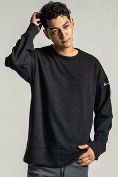 VELOURS FLEECE THERMAL LOOSE TRAINER / ベロア フリース サーマル ルーズ トレーナー