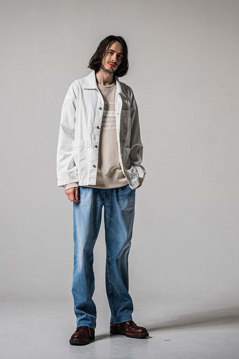 DENIM JERSEY WIDE PT / デニムジャージワイドパンツ