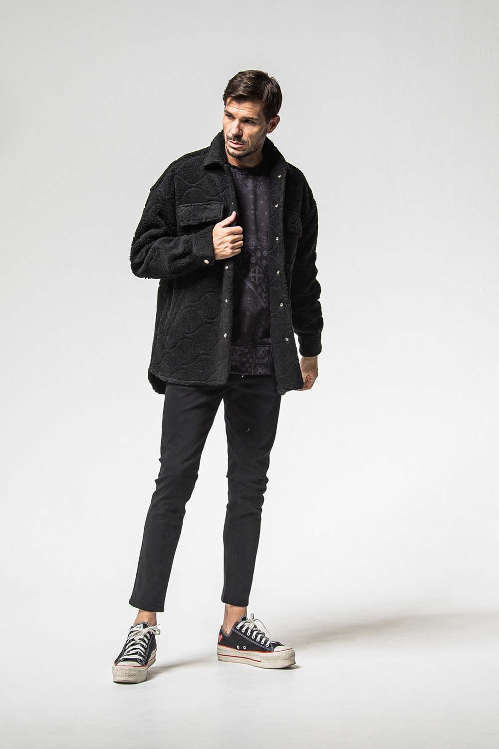 PAISLEY BACK FLEECE DROP TRINER / ペイズリー バック フリース ドロップ トレーナー