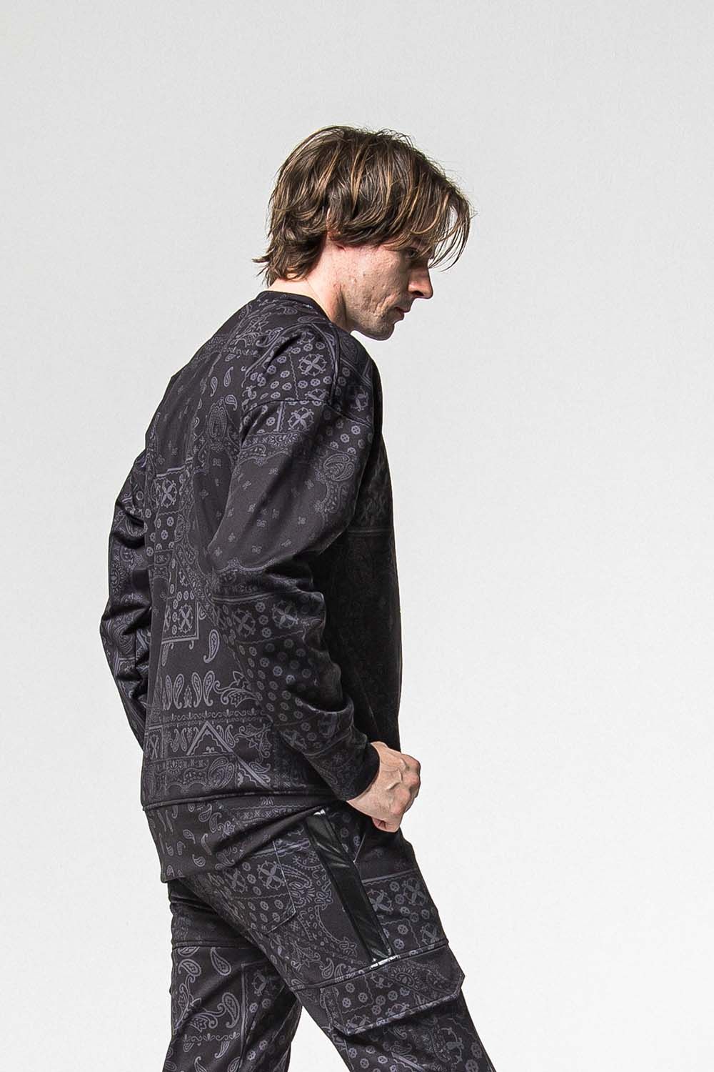 PAISLEY BACK FLEECE DROP TRINER / ペイズリー バック フリース ドロップ トレーナー
