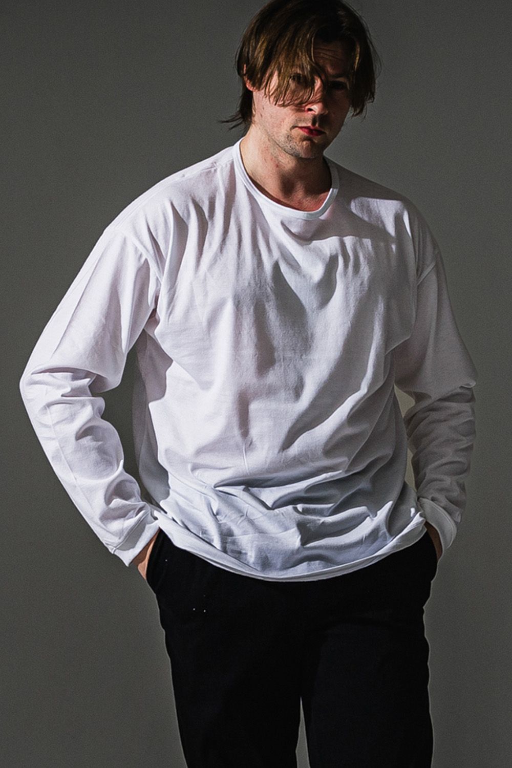 PIN ST RC OVER LONG SLEEVE TEE / ピンストライプ RC ロゴ  オーバー ロングスリーブ Tシャツ