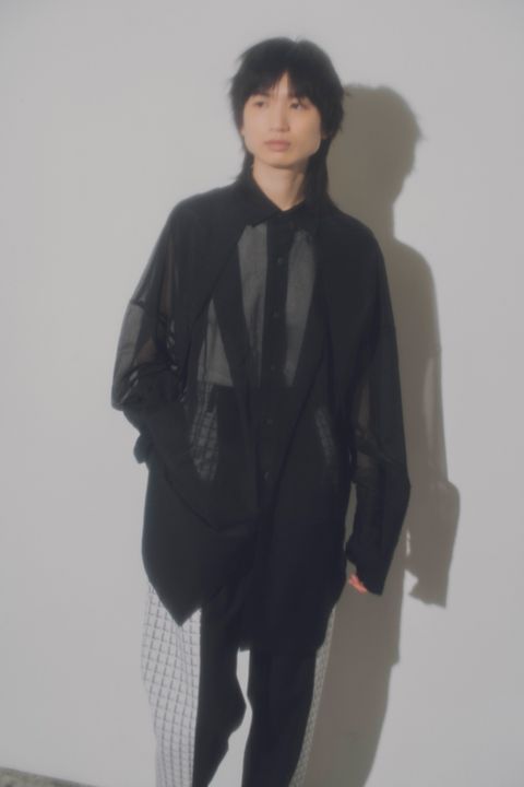 See-through gradation shirt / シースルー グラデーション シャツ