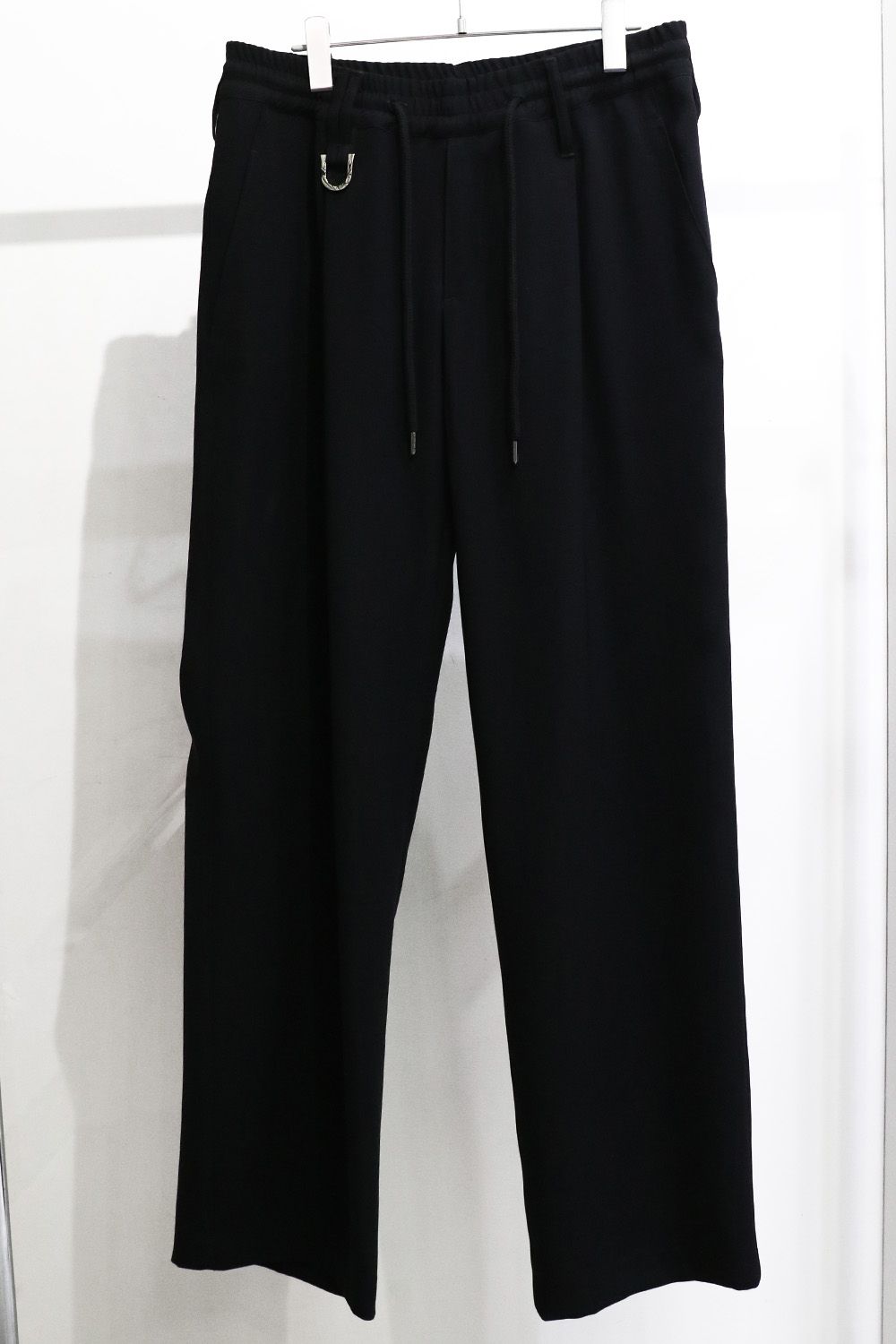 W-Satin Suede Easy Wide Slacks / ダブルサテン スエード イージー ワイド スラックス