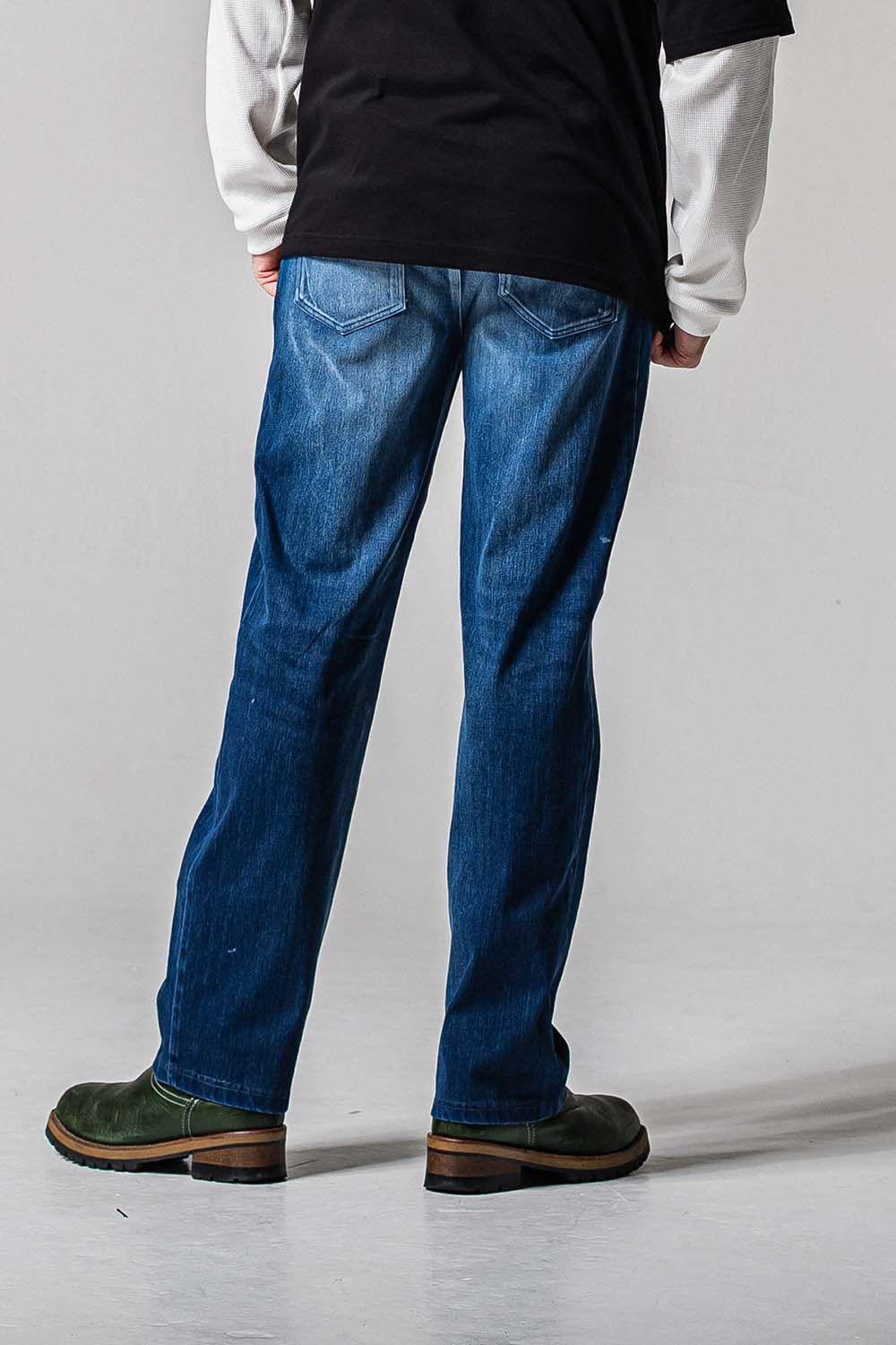 DENIM JERSEY WIDE PT / デニムジャージワイドパンツ