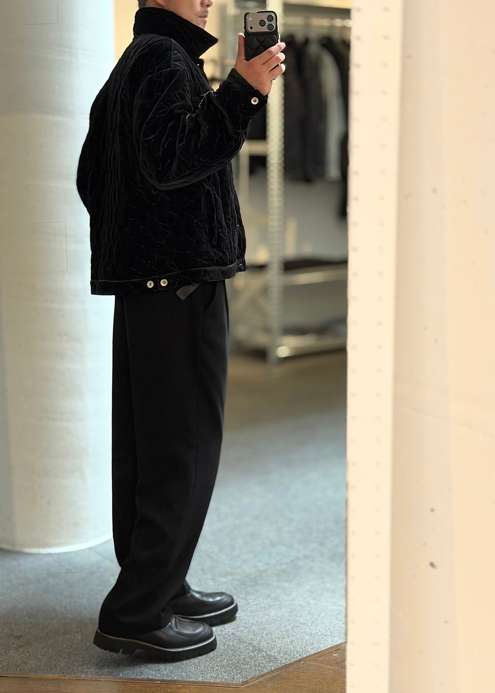 【meagratia】Velour quilting Blouson