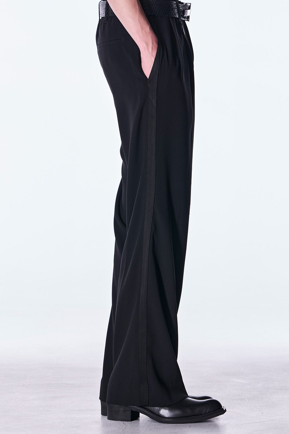 Back Satin Wide Slacks / バックサテン ワイド スラックス