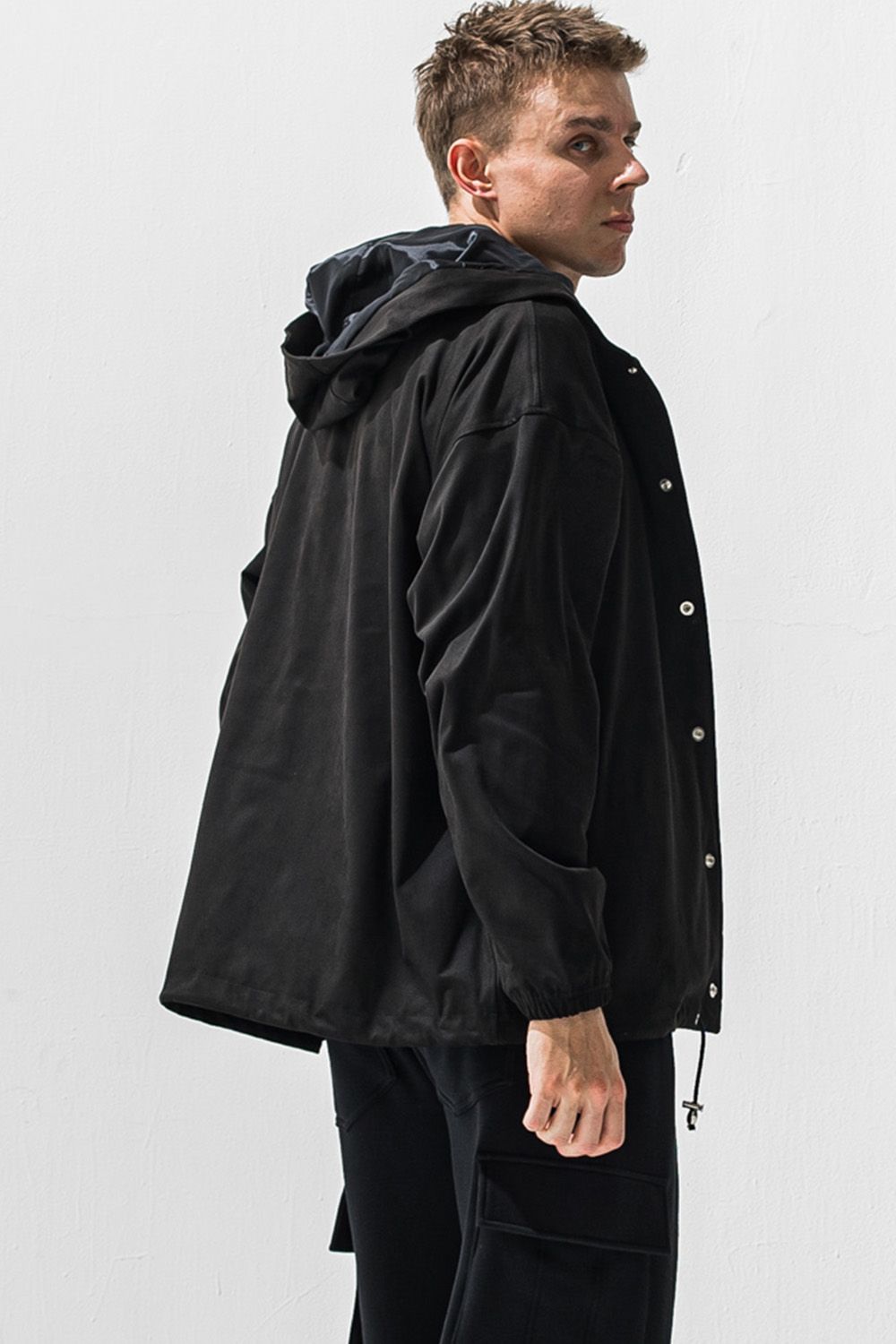 suede coach hoodie / エコスエード コーチ フーディー