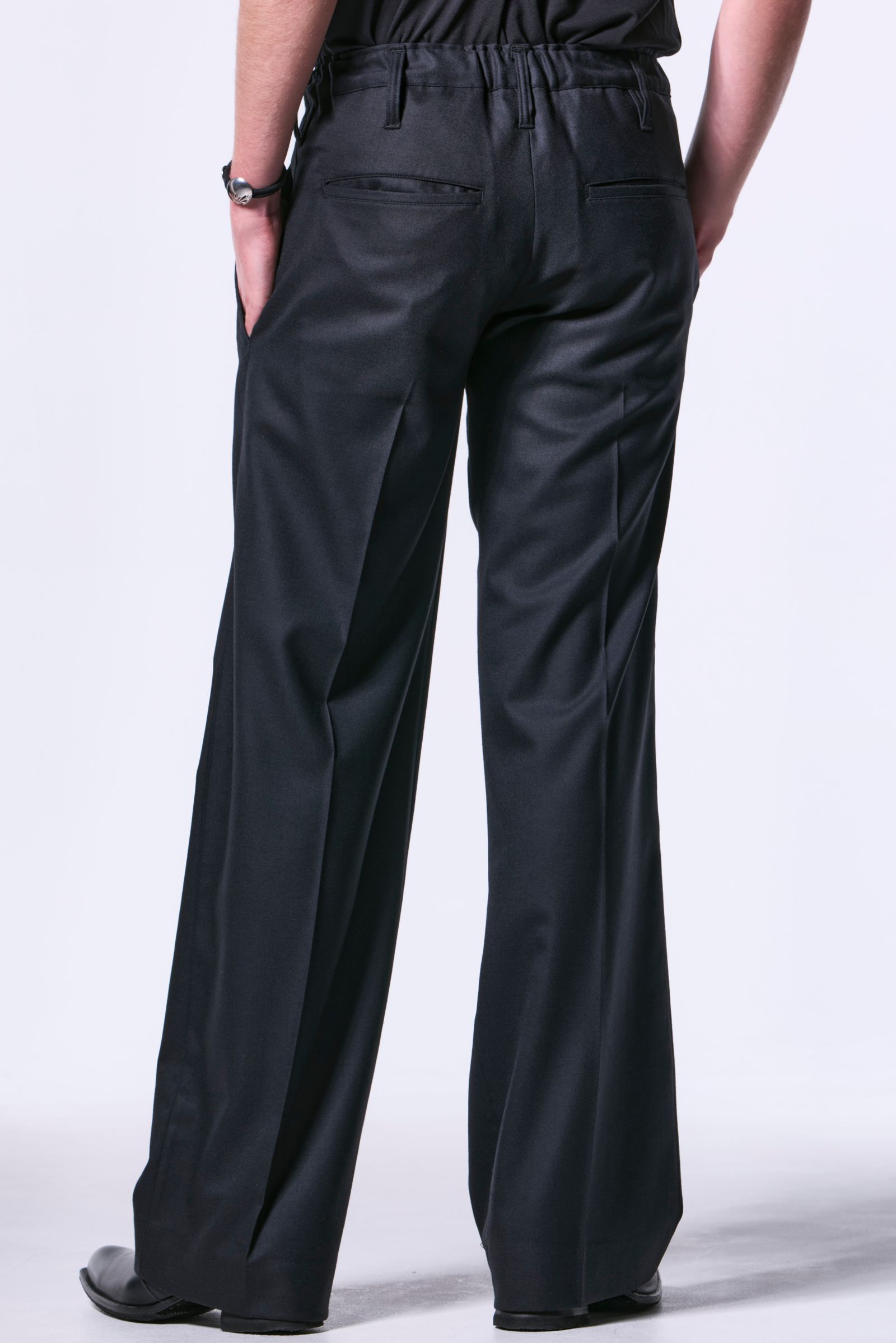 72Saxony 2Tuck Wide Slacks / サキソニーウール 2タックワイドスラックス