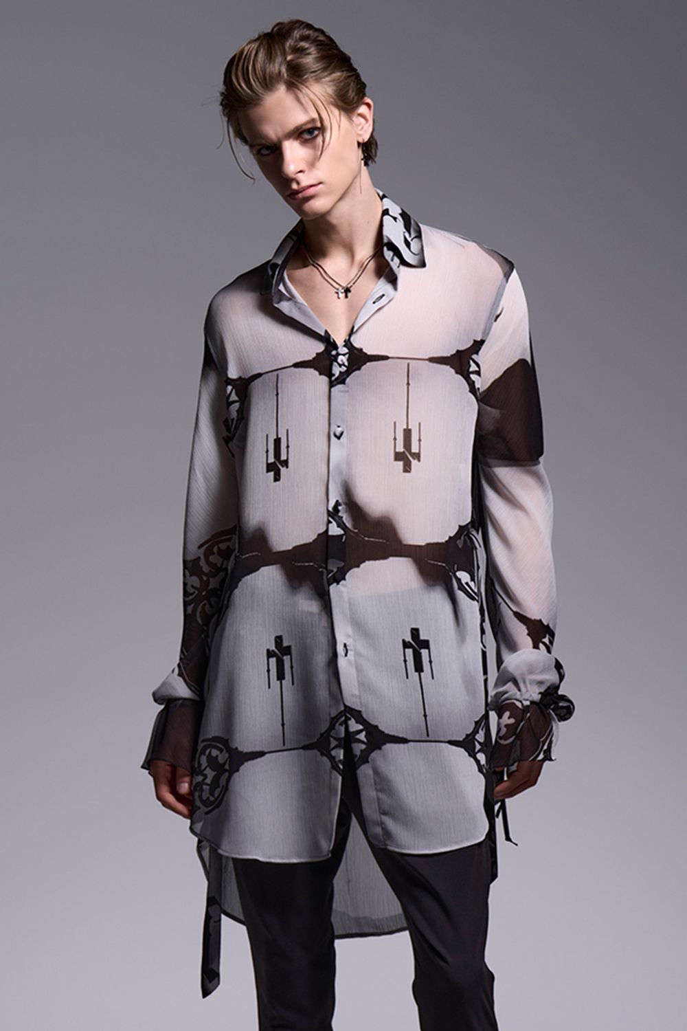 Decorative YOURYU Gather Sleeve Shirt / デコラティブ楊柳 ギャザースリーブシャツ