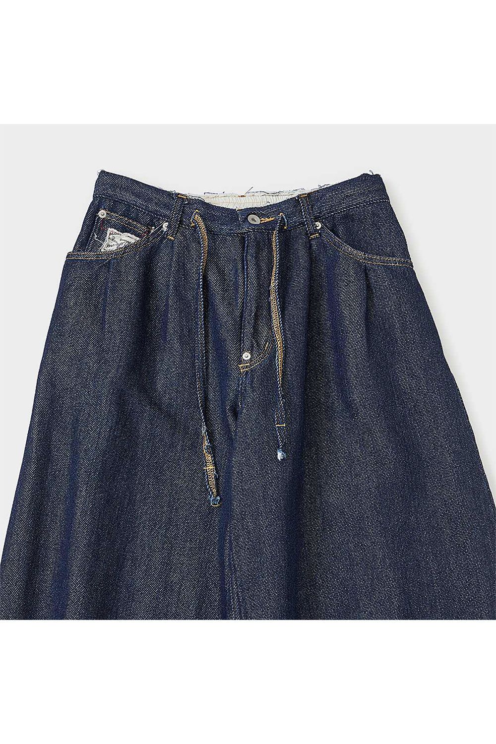 Loose twist yarn denim barrel PT / ルーズ ツイスト ヤーン デニム バレル パンツ