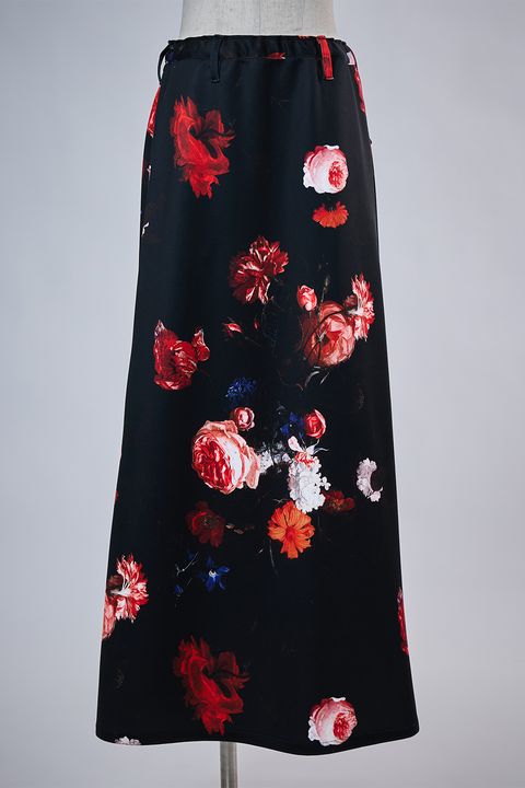 Flora Recycle Jersey Back Zip Skirt / フローラ リサイクル ジャージ バックジップ スカート