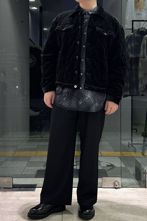 meagratia Velour quilting Blouson Style