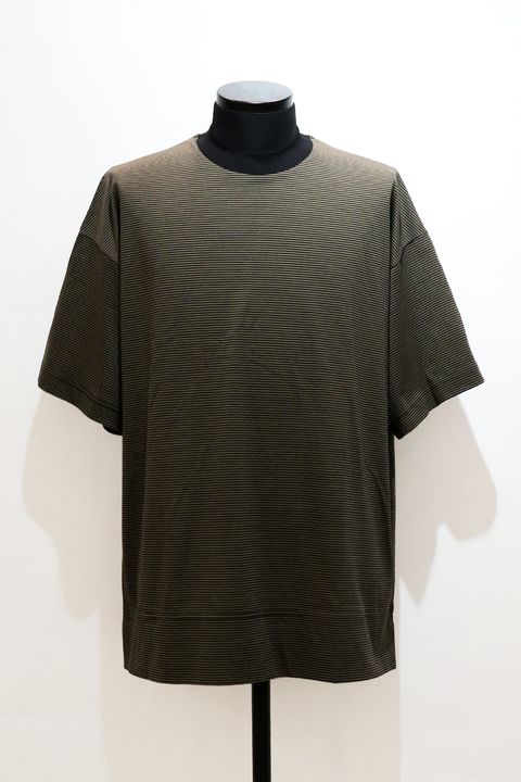 30/- ORGANIC COTTON BORDER KNIT BOX Tee / オーガニックコットン ボーダー ニット ボックス Tシャツ