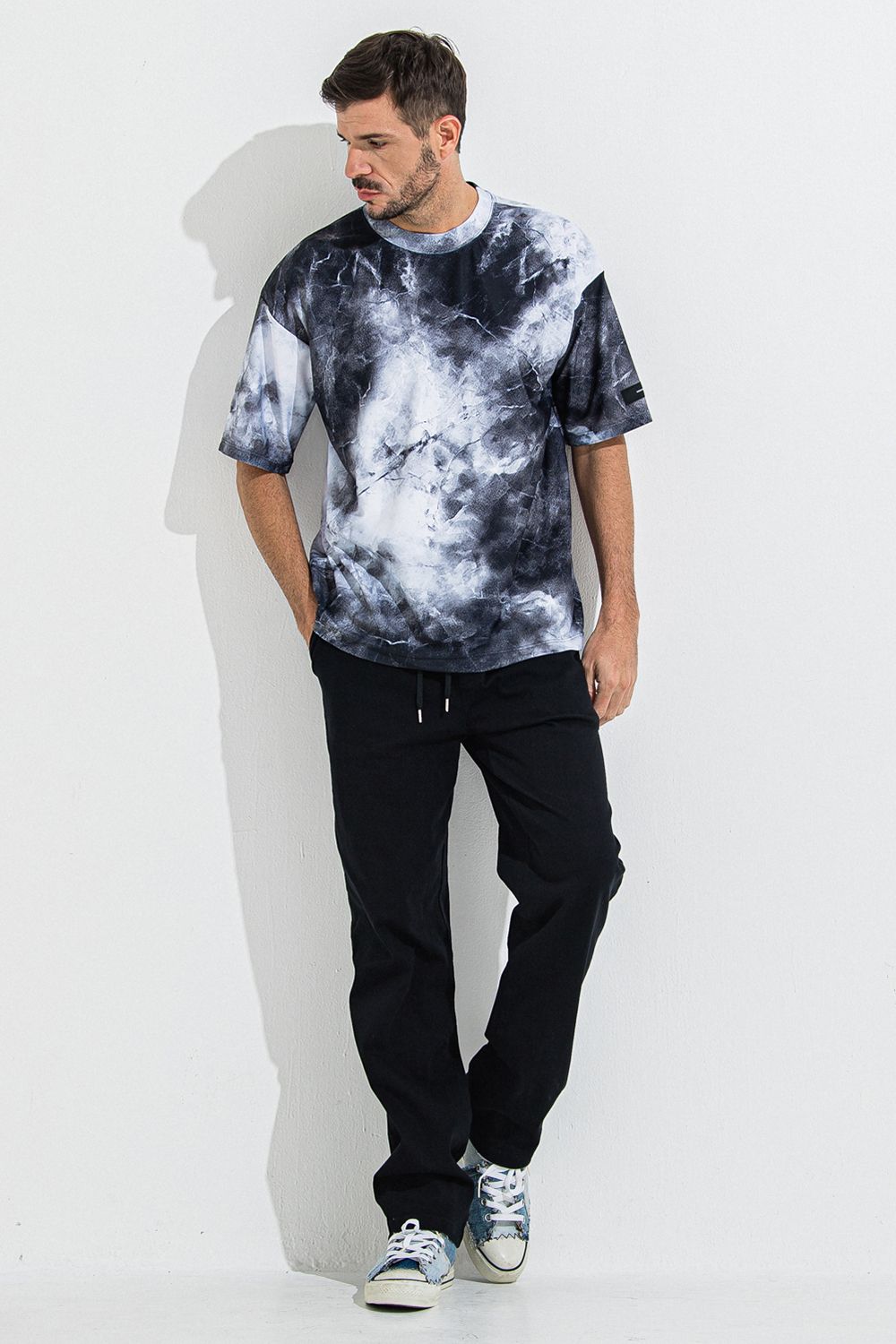 MARBLE RASH OVER T / マーブル オーバーサイズ ラッシュガード Tシャツ