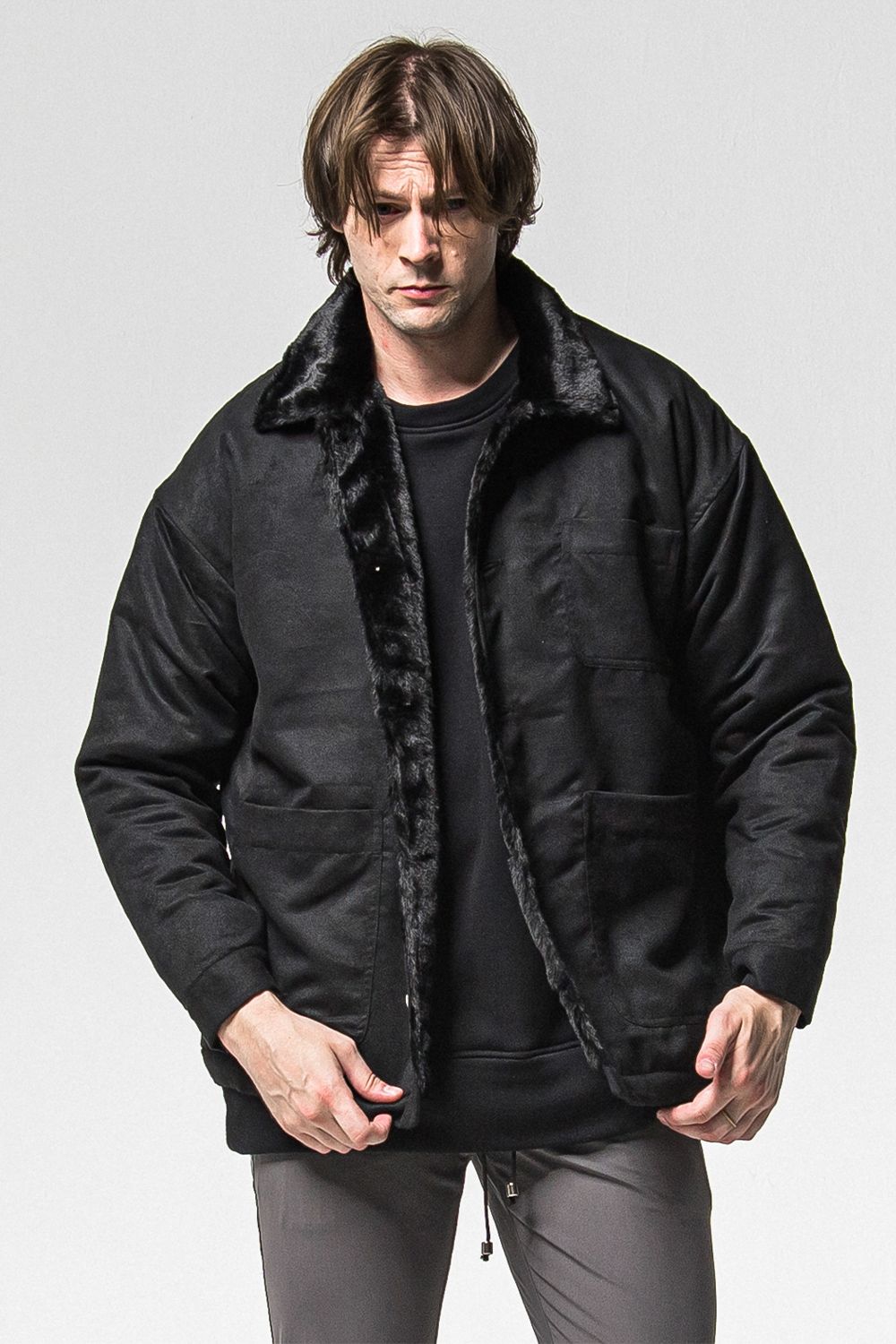 SUEDE FUR COVER ALL / スウェード ファー カバーオール