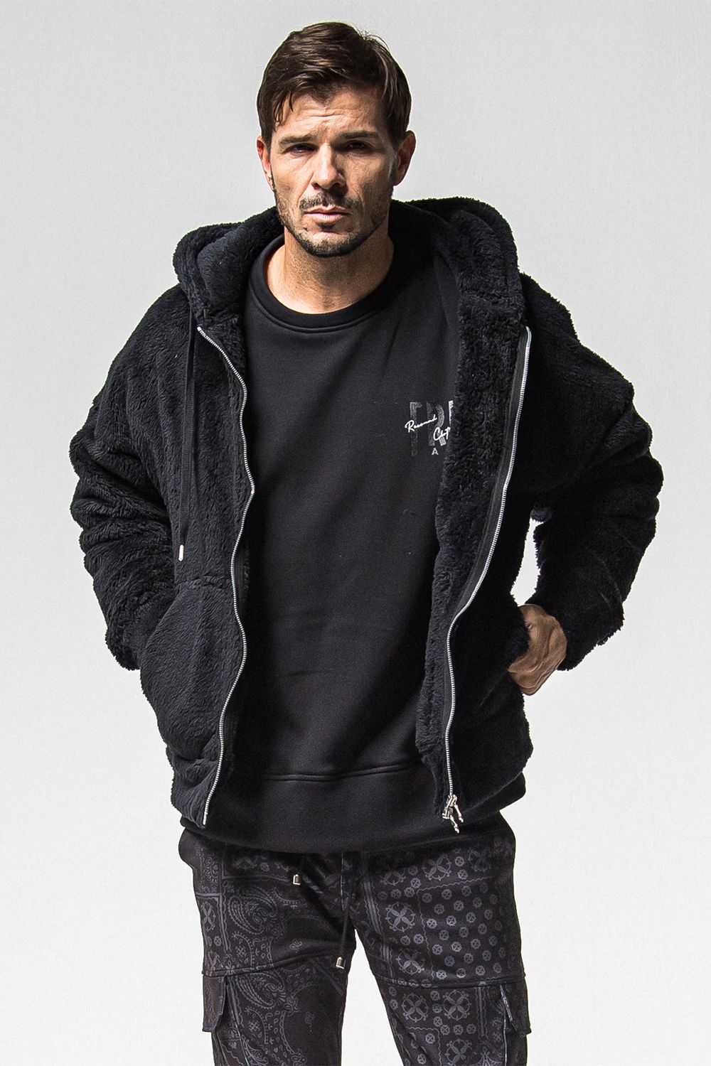 BOA ZIP LOOSE HOODIE / ボア ジップ ルーズ フーディ