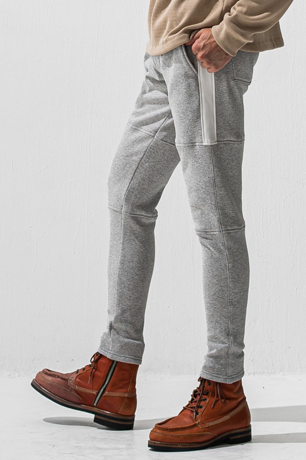 VELOURS FLEECE JT PT /  ベロア フリース 1タック ライン パンツ