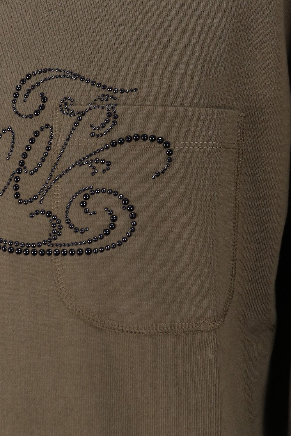 POCKET L/S T PEACE / ポケット ロングスリーブ モックネック Tシャツ ピース メタルスタッズ