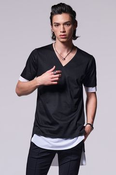TENJIKU + Lining Layered T-Shirt / レイヤード ティーシャツ